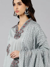 Cotton Printed Kurta Pant Dupatta Set-VKSKD1104A